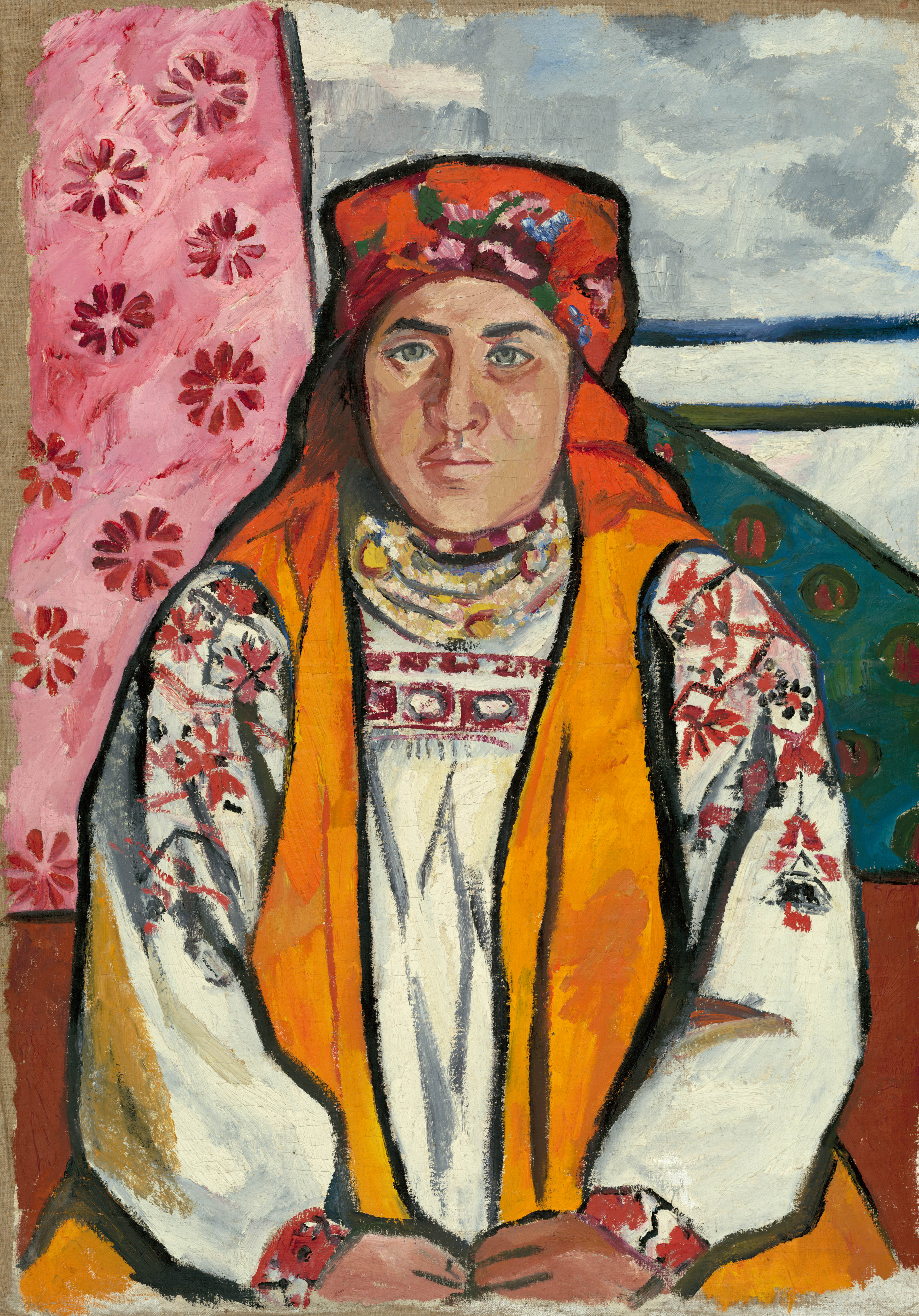 Una contadina della provincia di Tula, N. Goncharova, 1910, State Tretyakov Gallery, Mosca